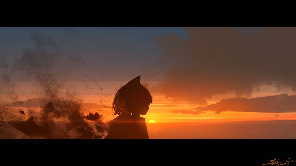 sunset desktop 2205x1240 wallpaper
