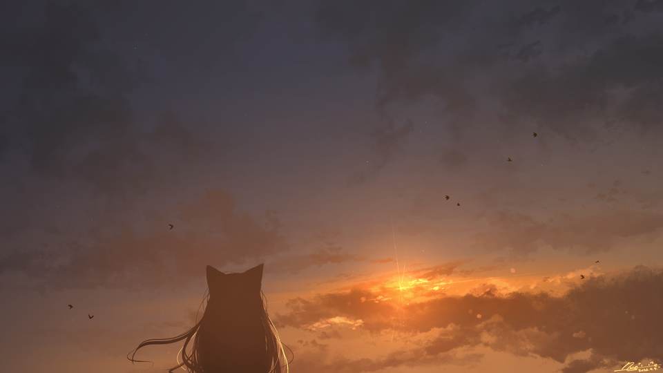 sunset desktop 2204x1240 wallpaper