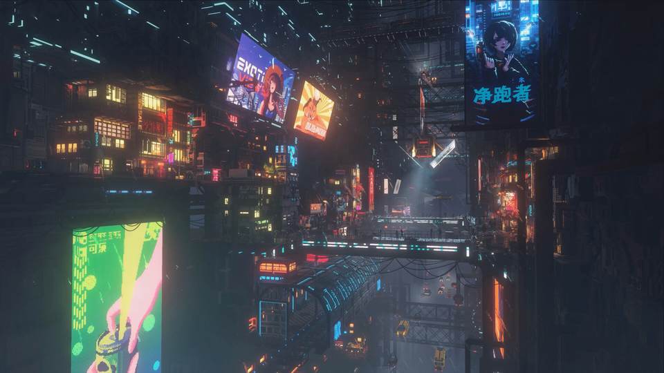 cyberpunk desktop 3840x2160 wallpaper