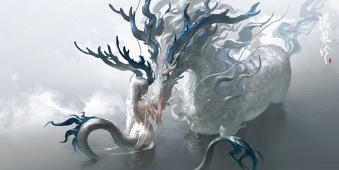 dragon desktop 4961x2487 wallpaper